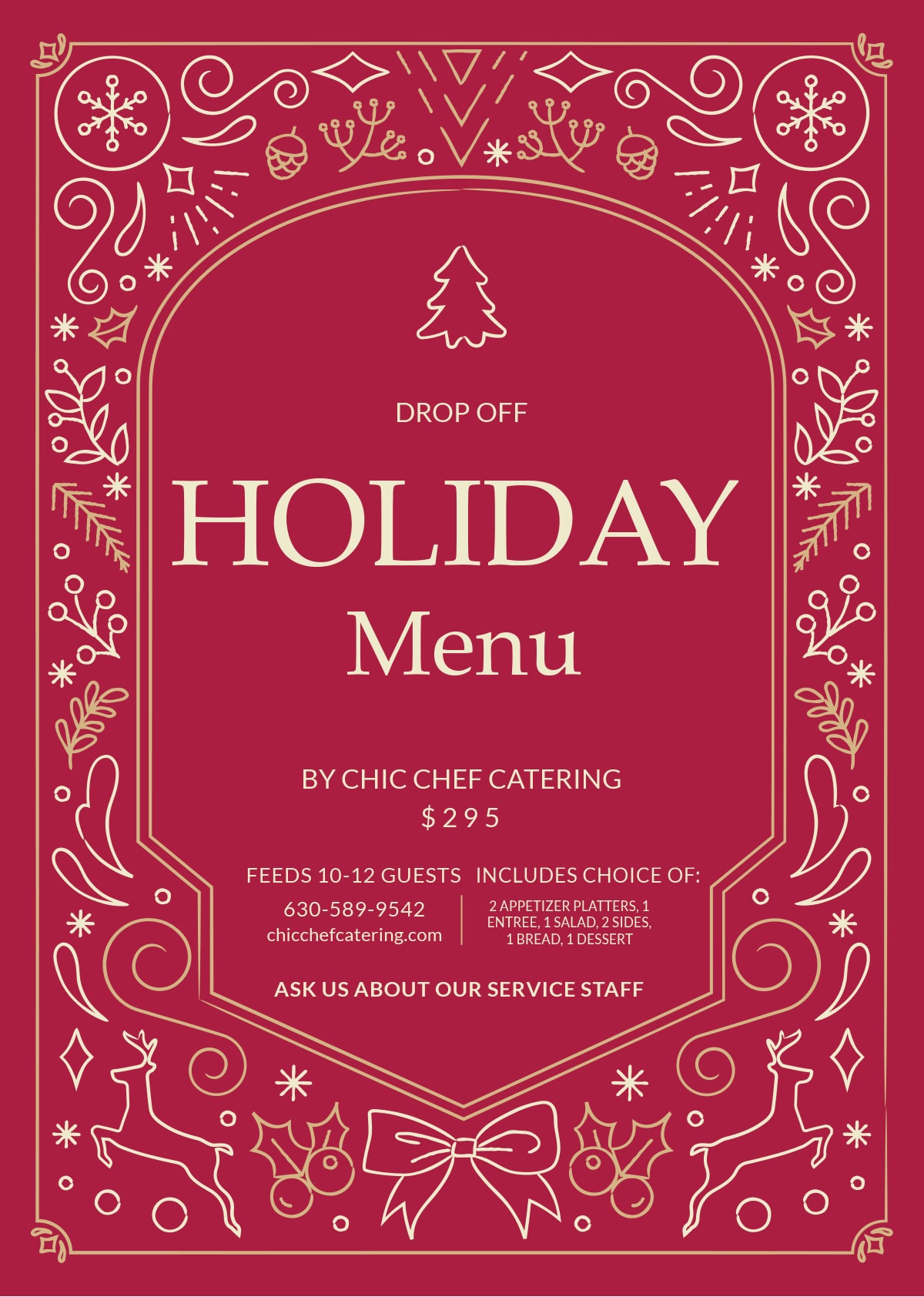 Chic Chef Catering Holiday menu